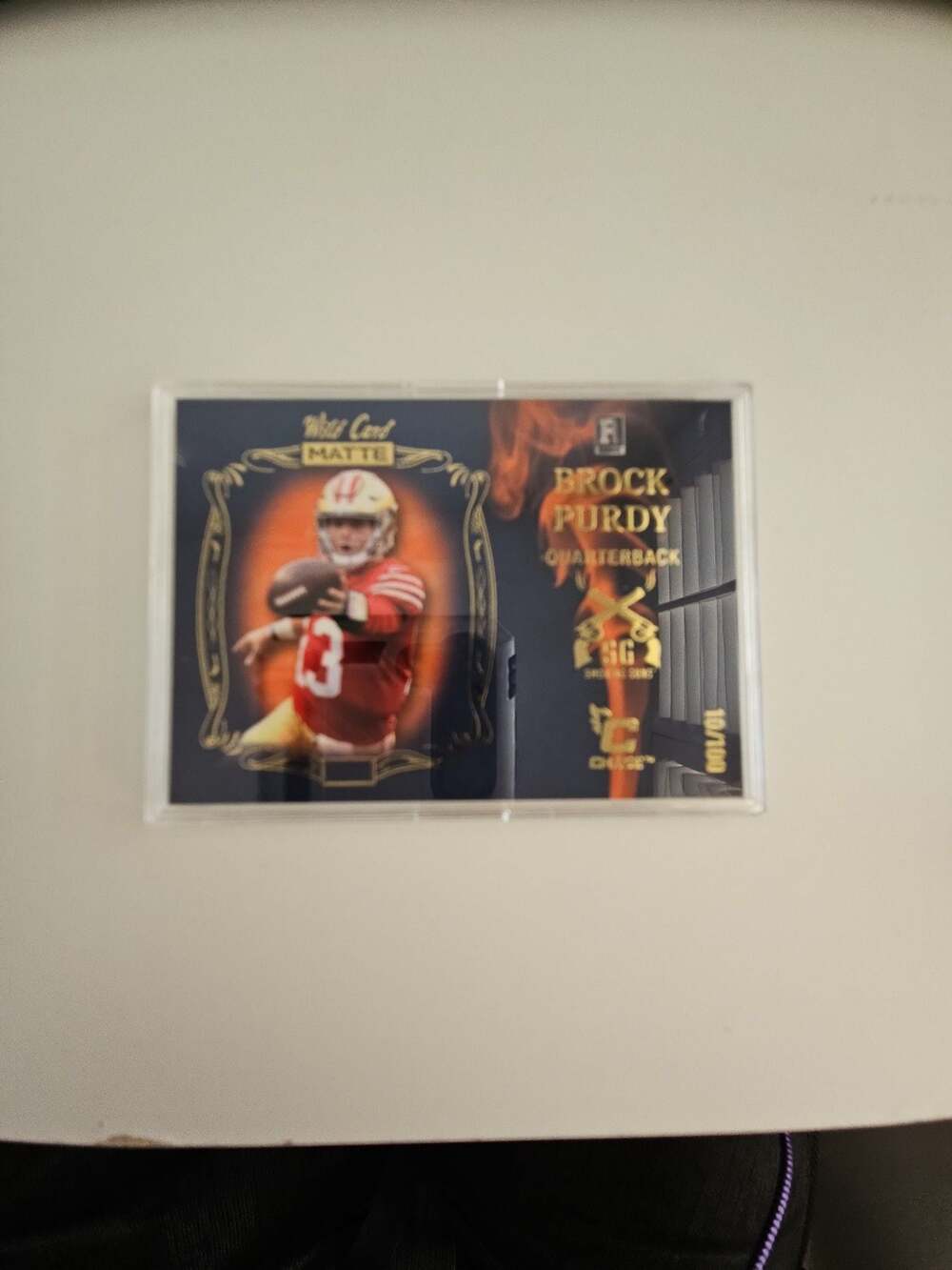 2022 Brock Purdy Wild Card Matte Smoking Guns Rookie Card Serial Numbered 10/100